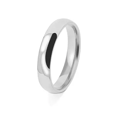 Cross-border popular accessories 2 3 4 6 8MM titanium steel plain ring shiny ring stainless steel inner and outer curved ring - 10