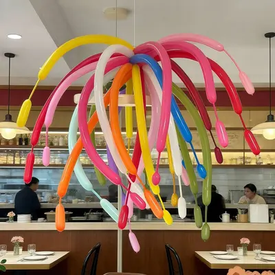 260 Magic Long Balloons in Dopamine Colours for Party Decoration - 10