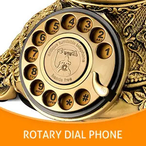 Döner Kadranlı Retro Telefon Avrupa Tarzı Antika Görünümlü - 5