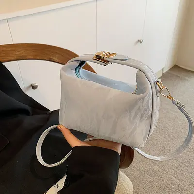 Small Square Handbag with Shoulder and Crossbody Strap, Summer 2025 - 5