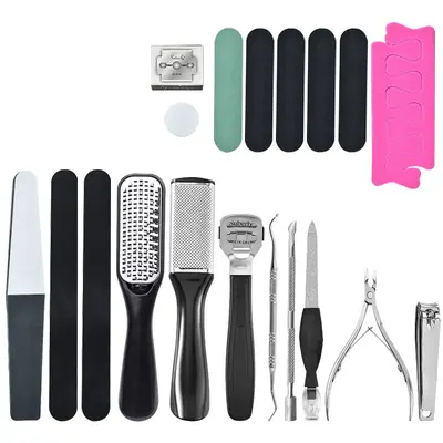 20-Piece Pedicure Set with File and Dead Skin Remover