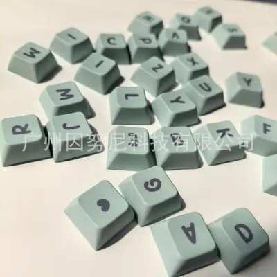来图客制五面热升华加厚PBT键帽机械键盘解压按键玩具钥匙扣挂件