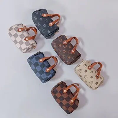 Printed PVC Coin Purse, Mini Pillow Bag with Single Shoulder Strap