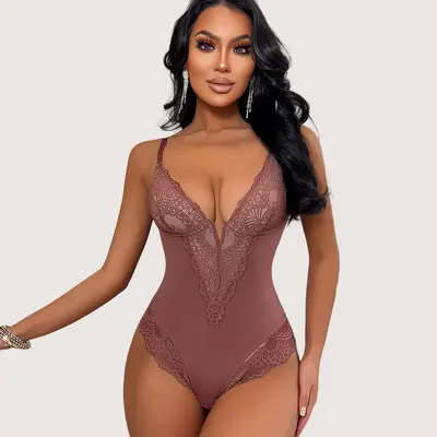Damen-Shapewear-Bodysuit, Bauchkontrolle und Po-Lifting, Übergröße