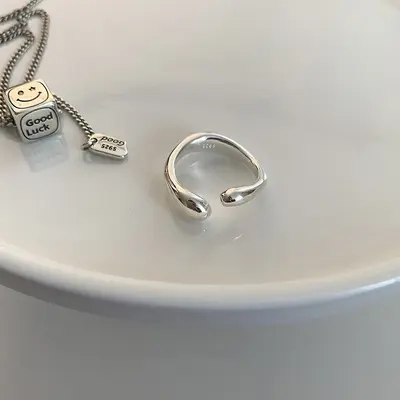 Korean Minimalist Adjustable Open Ring for Women - 12