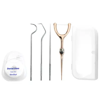 Zahnseide und Zahnstocher Edelstahl-Set - 11