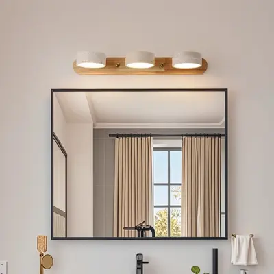 Fransız vintage tarzı sarı mermer desenli LED duvar lambası, koridor ve makyaj masası için