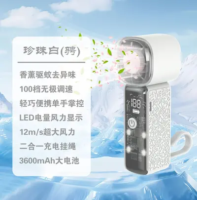 2026 Mini Handheld Fan, Aroma Mosquito Repellent, Rechargeable - 10
