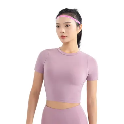 Women's Yoga Top, Short Sleeve, Slim Fit, Quick-Dry