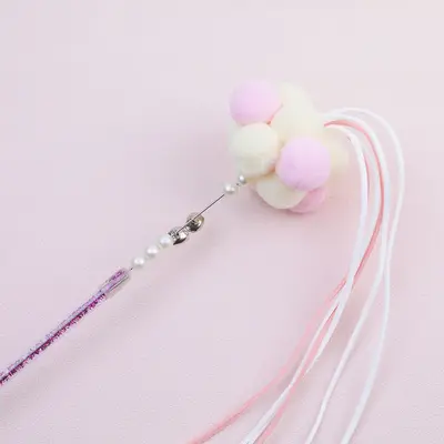 Durable Chew-Resistant Feather Cat Teaser Wand with Sound Bell - 7