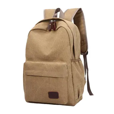 Canvas backpack, Japanese style, large capacity, durable, student