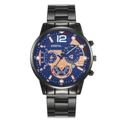 Cross-border popular men's quartz watch calendar steel band watch men's fashion sports luminous pointer watch - 9