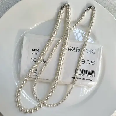 Perlenkette Französisch elegant Schlüsselbeinkette