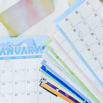 Magnet-Planungskalender 2027 Englisch, 18 Monate - 4