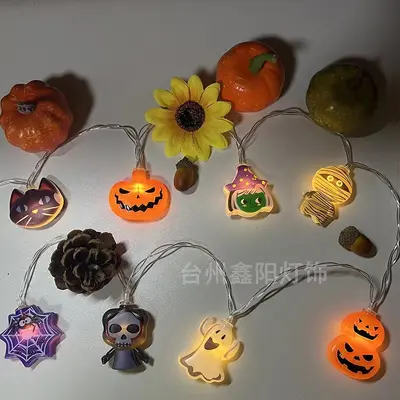 Halloween LED Light String, Ghost Skull and Eye Decorative Lights - 9