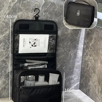Seyahat tuvalet çantası, su geçirmez, ıslak kuru ayrı - 10