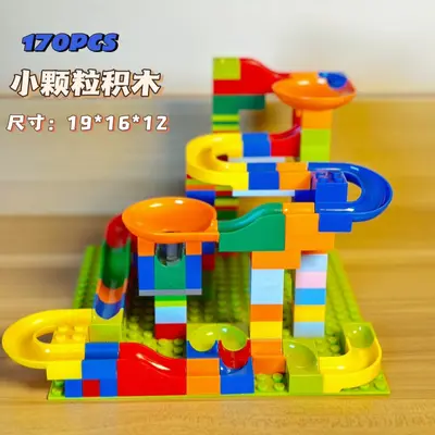 Children's Building Blocks Toy Compatible with Major Brands Small Particle Educational Assembly Changeable Slide Track Toy for Boys and Girls - 12