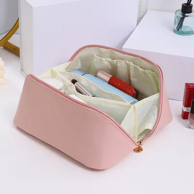 Accordion Pillow Cosmetic Bag Travel Portable Storage Bag Makeup Bag High-end Simple Large Capacity INS Storage Bag - 9