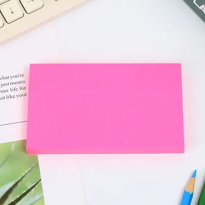 Fluorescent Self-Adhesive Sticky Notes, Repositionable, Custom Print - 13