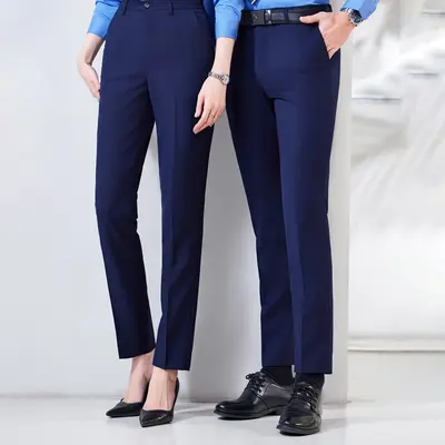 Wrinkle-Free Men's Formal Trousers, Black, Navy, Unisex Work Trousers