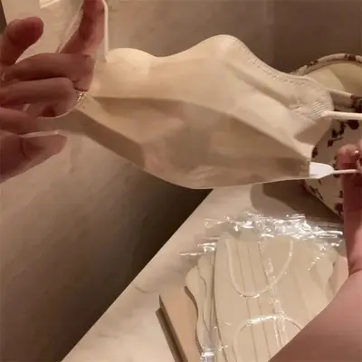 Bağımsız ambalajlı tek kullanımlık yüz maskesi, ince yaz modeli, kadınlar için