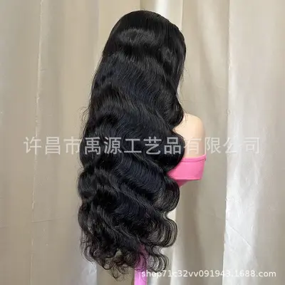 13x4 Body Wave Lace-Verschluss-Perücke, 100% Echthaar