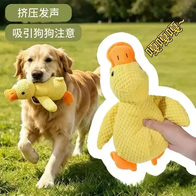 Blue Plush Squeaky Goose Dog Toy, Durable, All Sizes - 9