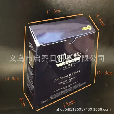 3DWHITE 3D-Zahnaufhellungsstreifen, Fleckenentfernung, Premium-Verpackung