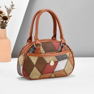 Middle-Aged Women's Handbag 2026 Spring/Summer New Fashion Hand-Carry Small Bag for Women, Mom's Handheld Bag for Grocery Shopping, Coin and Phone Bag, Trendy