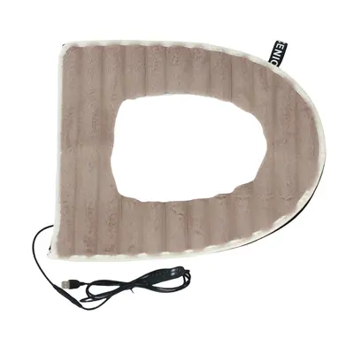 USB Heated Toilet Seat Cover, Rabbit Fleece, Washable, Temperature-Adjustable - 7
