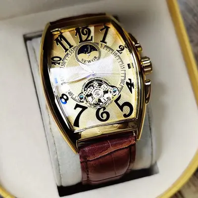 Men's Mechanical Watch Waterproof Barrel Type - 10