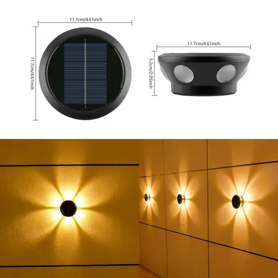 Solar Outdoor Wall Light, Wall Washer Lighting - 12