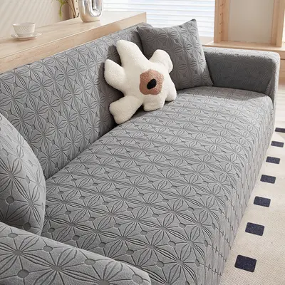 2024 New Cream Style Elastic Sofa Cover All-Inclusive Universal Cover Universal Cat Scratch Prevention Sofa Cover Furniture Protector Non-Slip - 8