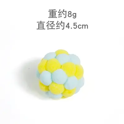 Plüsch-Glockenball als Katzenspielzeug, handgefertigt - 12