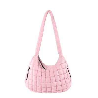 Großkapazitäts-Tragetasche mit vielen Taschen, mit Baumwollfüllung, Umhängetasche mit einzelnem Schultergurt, gefältelter Cloud-Schultertasche, Tote-Tasche, Damenschultertasche, Aufbewahrungstasche. - 10