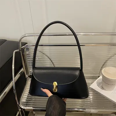 Retro Damen-Achseltasche mit Struktur, kleines quadratisches Modell - 2