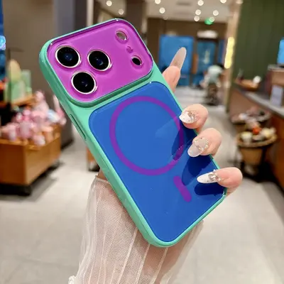 Dopamine Color-Block Magnetic Phone Case for iPhone 17 Pro Max - 11