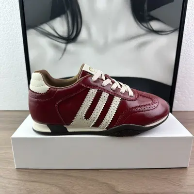 Damen-Sneaker im Retro-Brogue-Stil aus Echtleder mit Innenabsatz, Herbst 2026 - 6