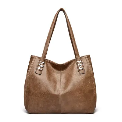 Women's Soft Leather Tote Bag, Large Capacity, 2026 Single Shoulder Bag - 6