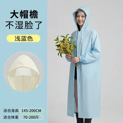 Reusable long raincoat, heavy rain protection - 13
