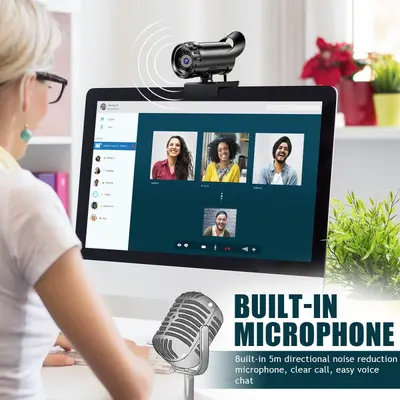 4K-Webcam für Computer, Auto-Focus, USB Live-Streaming