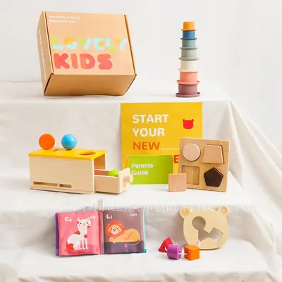 Montessori early education toy set baby children educational drawer coin box card cognitive shape matching teaching aids