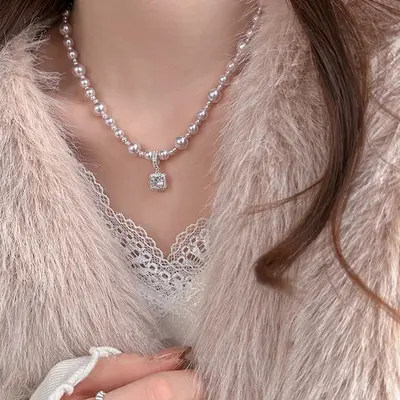 Perlenkette, Luxus-Design, Kette enthalten - 3