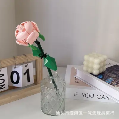 Zuanma 087 Building Block Flower Single Stem Everlasting Flower Building Block Rose Sunflower DIY Cross-Border Wholesale Dropshipping - 10