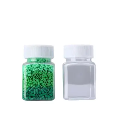 30 ml quadratische transparente Perlen-Aufbewahrungsflasche, Bastel-Werkzeugbox