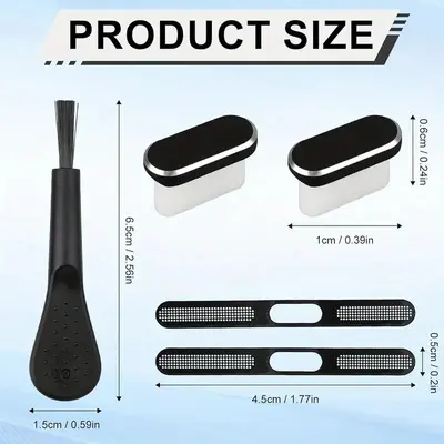 Telefon Toz Koruma Tıpası Seti USB C Toz Koruma Tıpası iPhone 15 / 16 için Toz Koruma Temizleme Seti