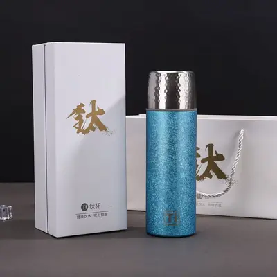 Titanium-Coated Double-Wall Insulated Tea Infuser Thermos Cup, Portable Outdoor Bottle - 10