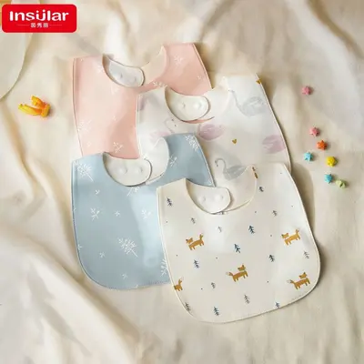 Baby U-shaped bib, baby waterproof drool towel, feeding artifact bib for children, baby pure cotton drool cloth with pocket