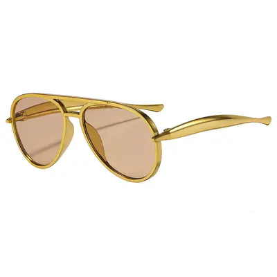 Retro Double-Bridge Oversized Frame Women's Sunglasses - 6