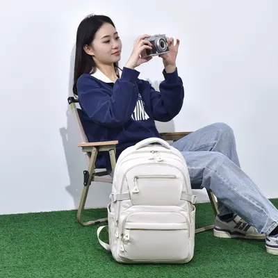 Large Capacity Korean-Style Casual Backpack for Students and Travel, Unisex - 4